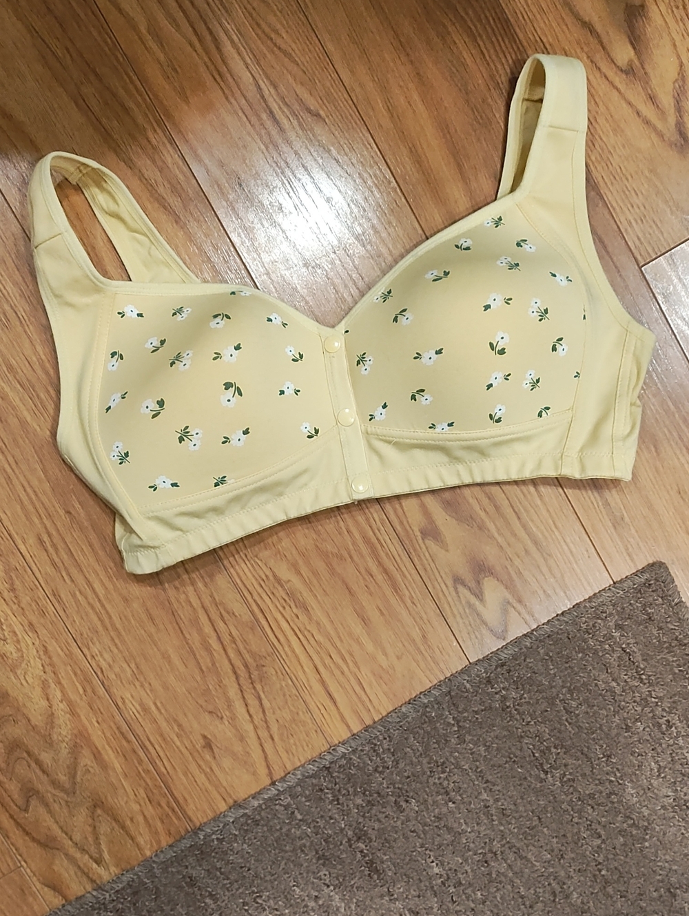 Daisy Seamless Front-Closure Bra - Yellow